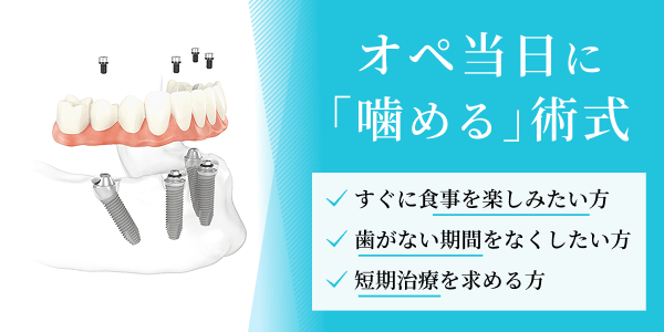 オペ当日に「噛める」術式
